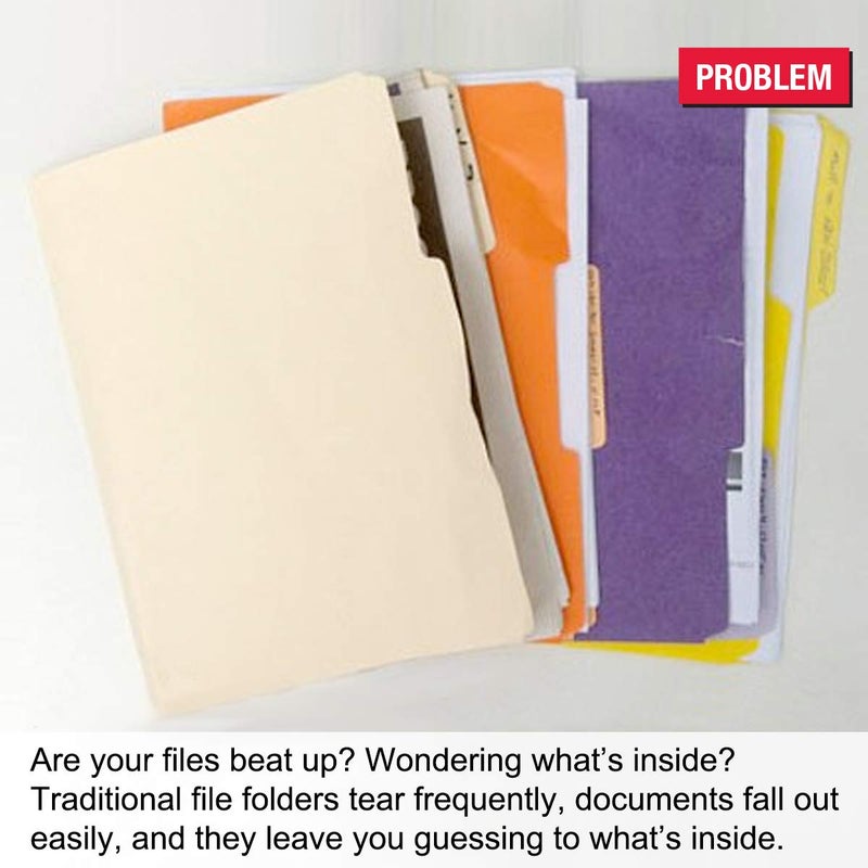 Ultimate Office PocketFile Clear Poly Document Folder Project Pockets, 3rd-Cut, Letter Size, in 6 Assorted Colors, Set of 36 - Image 2